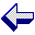 90's computer style blue arrow pointing towards the text